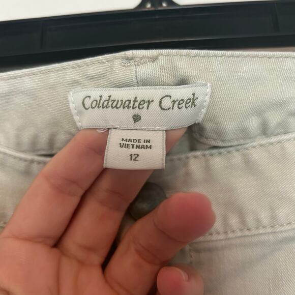 Coldwater Creek Women's Khaki Straight leg Relaxed fit pant sz 12 - Picture 4 of 8